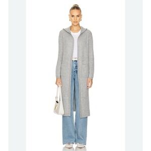Revolve Tularosa XS Wallby Duster Cardigan Gray Metallic Wool Blend Hooded